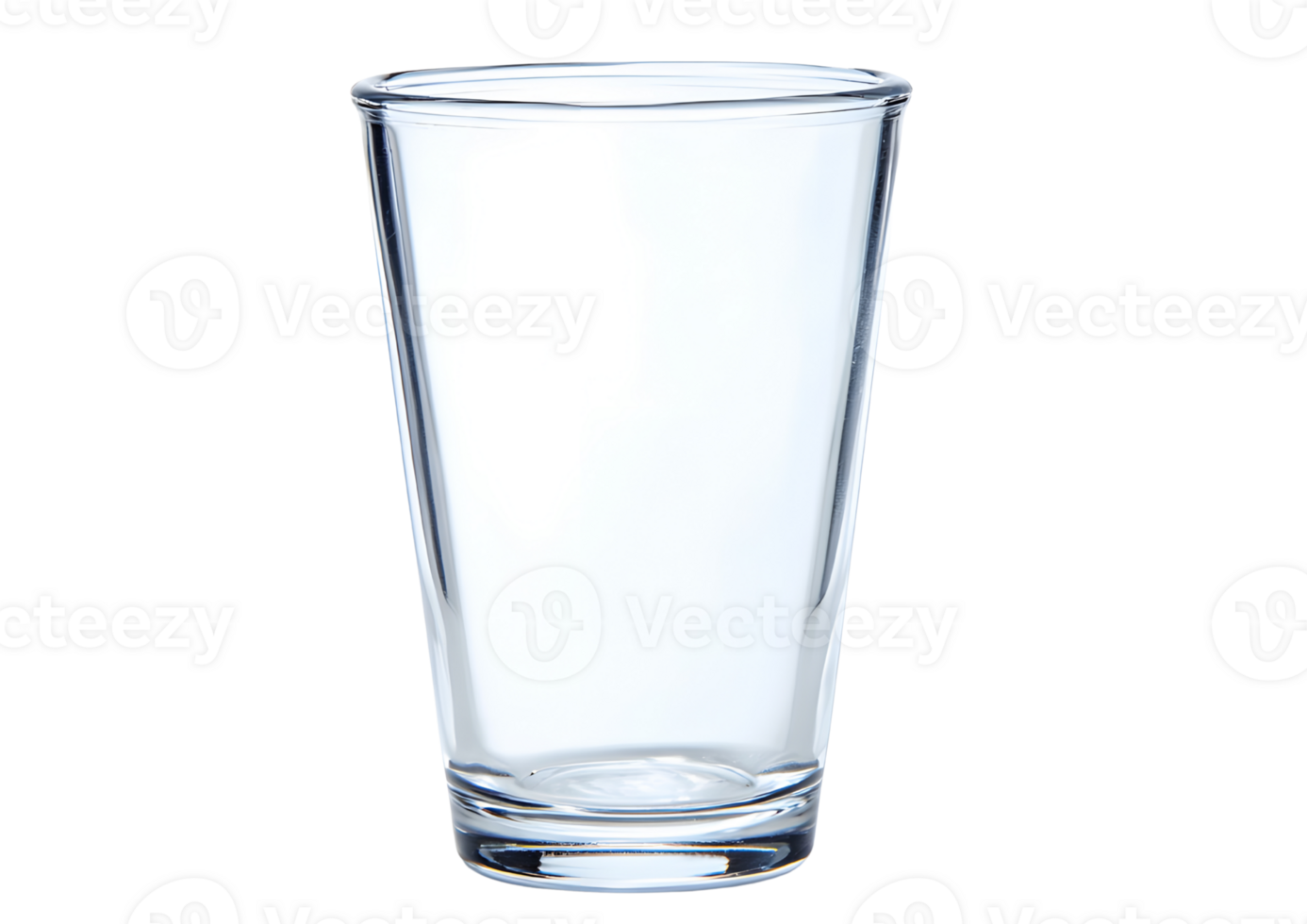 Elegant empty glass on a wooden table with soft natural light, format with a transparent background. png