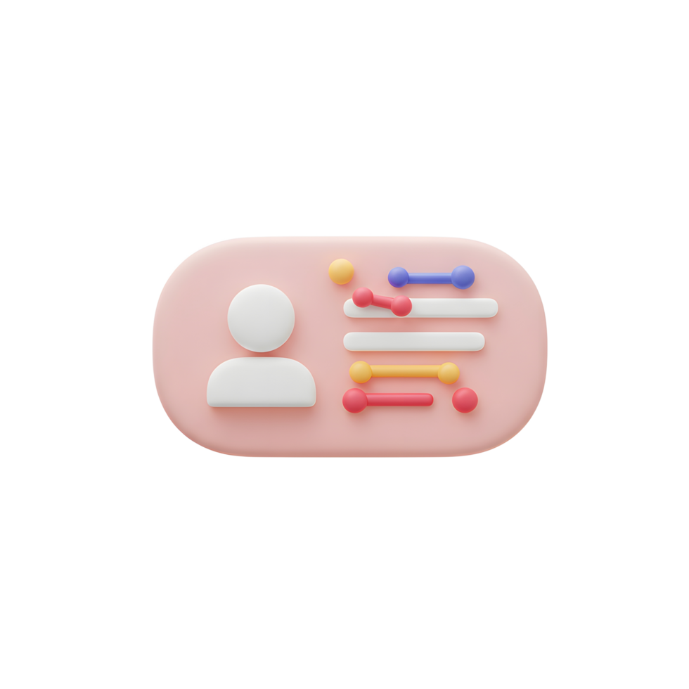 A profile card icon conveys personal information and is commonly used for online identification. png