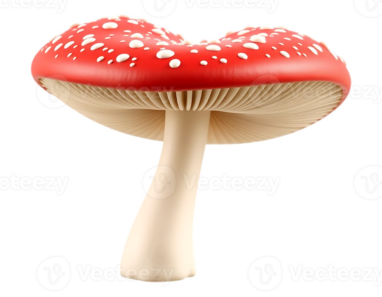 Vibrant 3D Render of a Fly Agaric Mushroom png