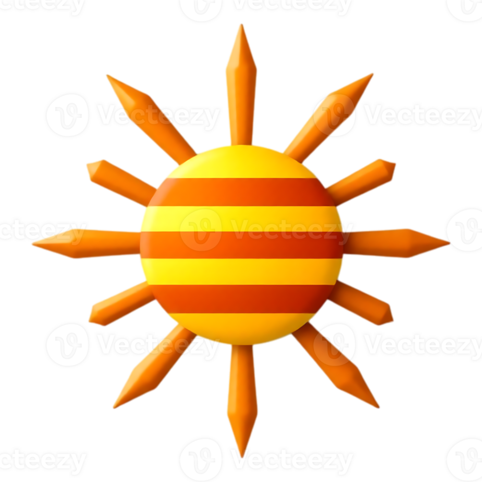 Catalan Sun Emblem with Rays png