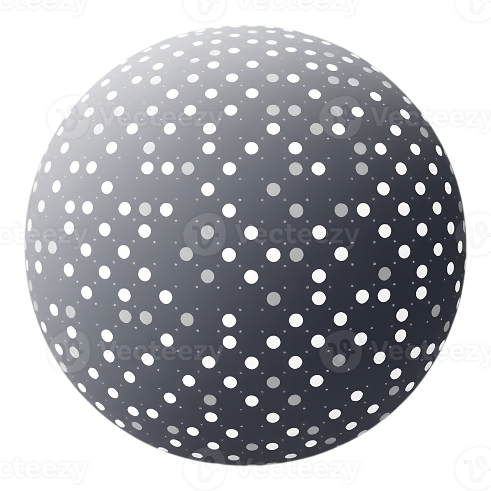 3D Sphere with Gradient and Dot Pattern png