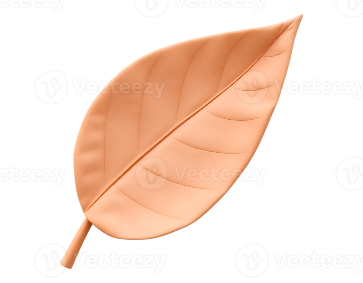 Realistic 3D Rendered Leaf on Transparent Background png