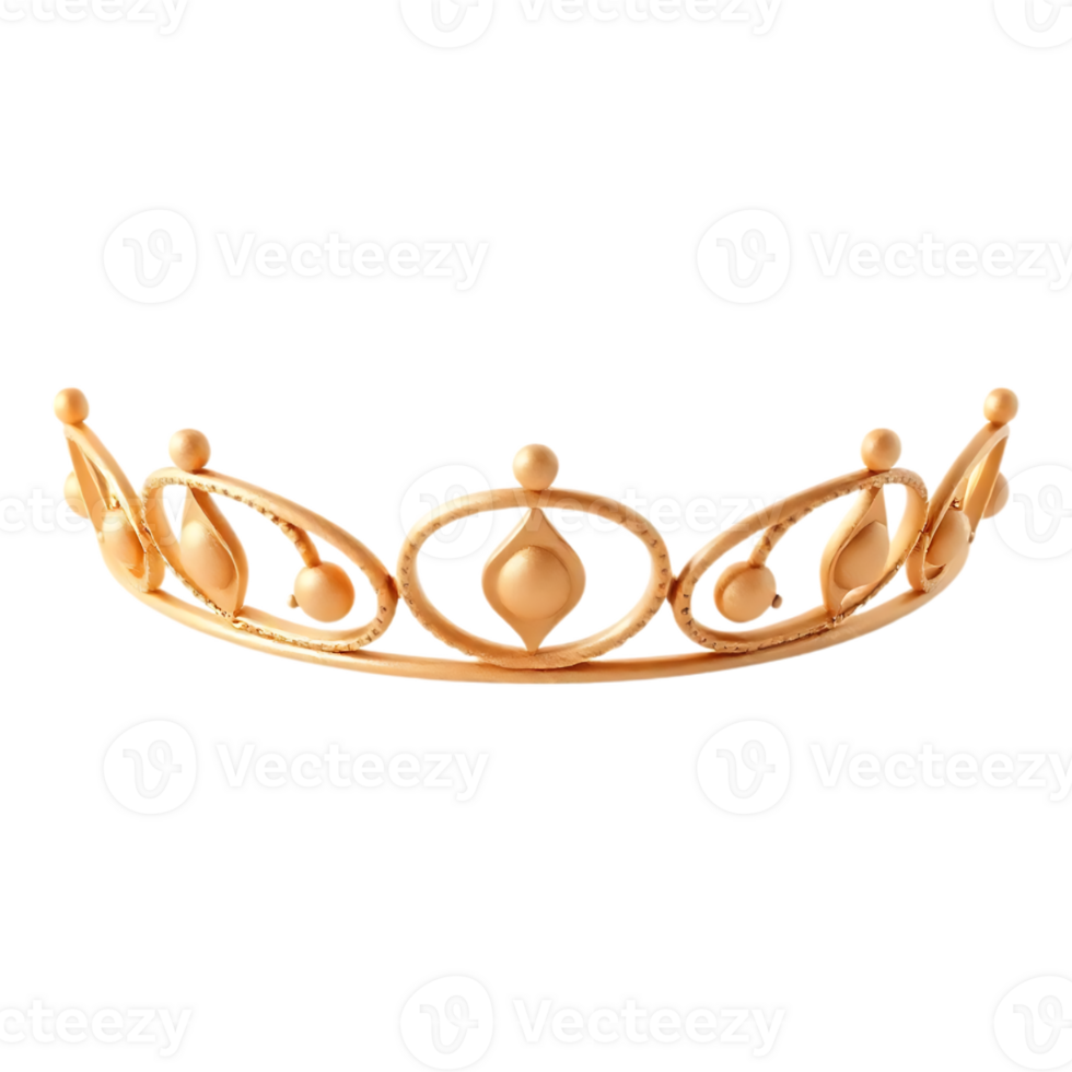 Elegant Gold Tiara for Princess or Bride png