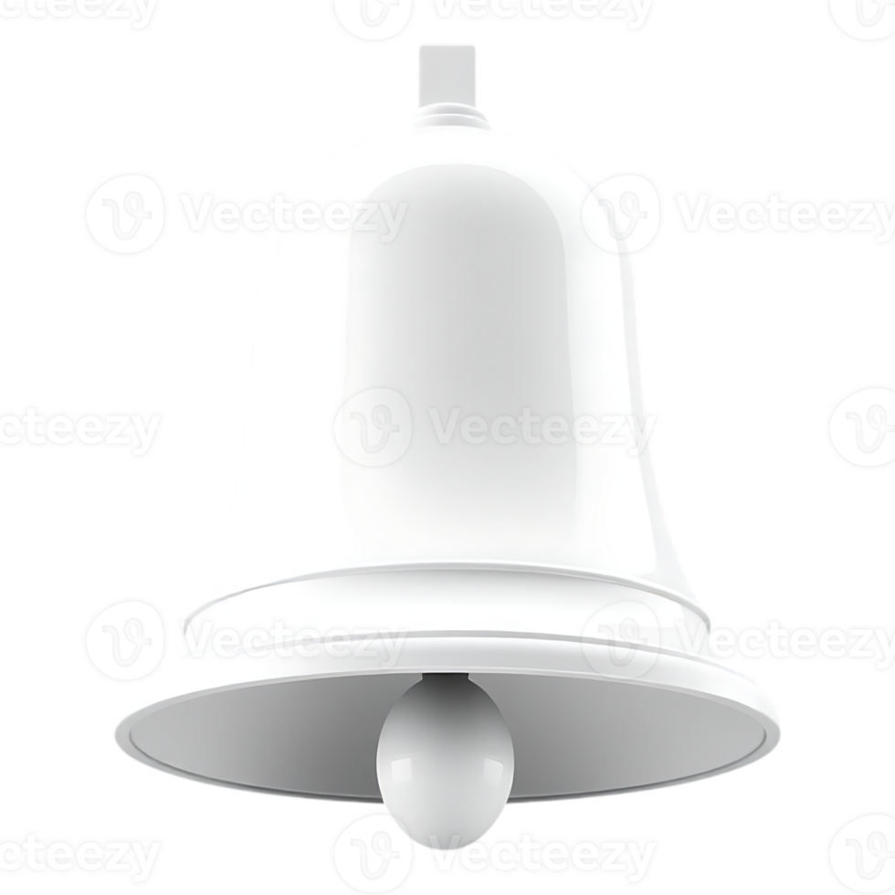 Shiny white bell with a clapper png