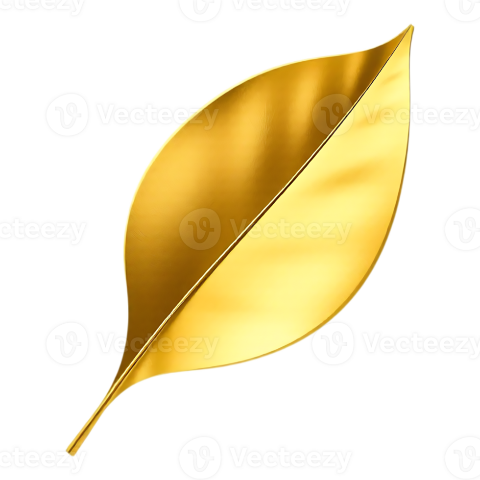 Elegant Golden Leaf png