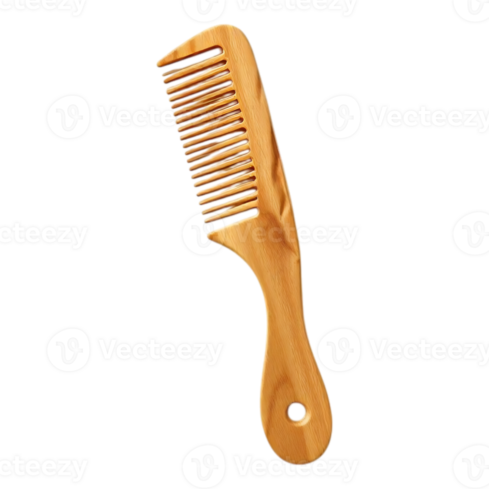 Wooden Comb with Handle png