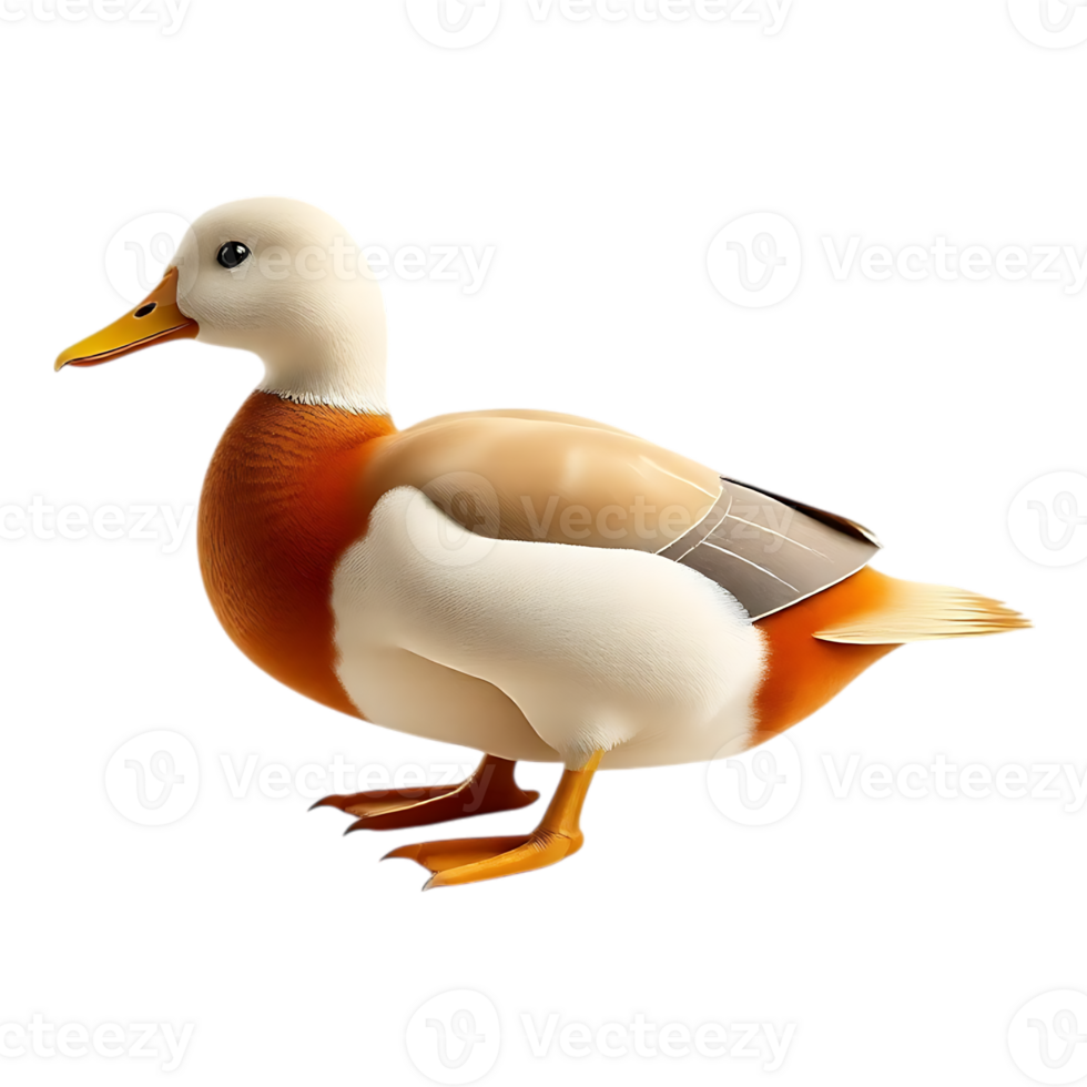 Charming 3D Render of a Colorful Duck png