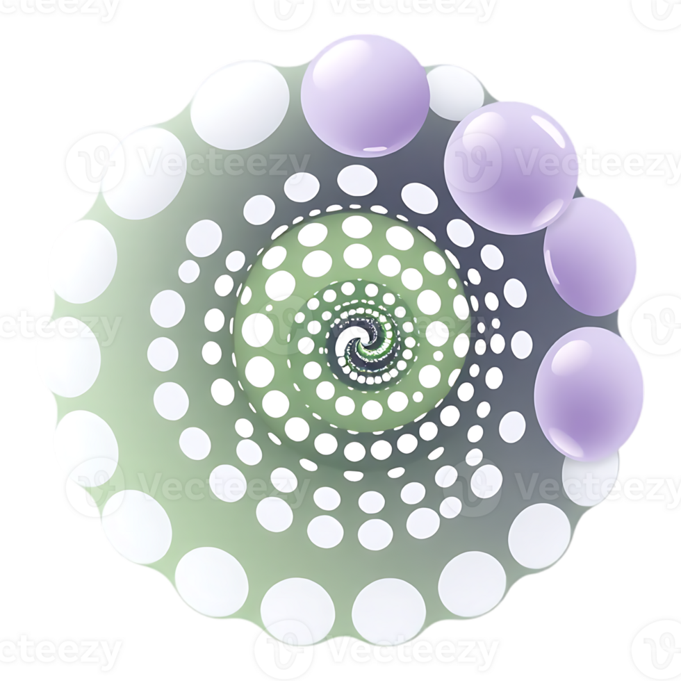 Whimsical Spiral of Bubbles png