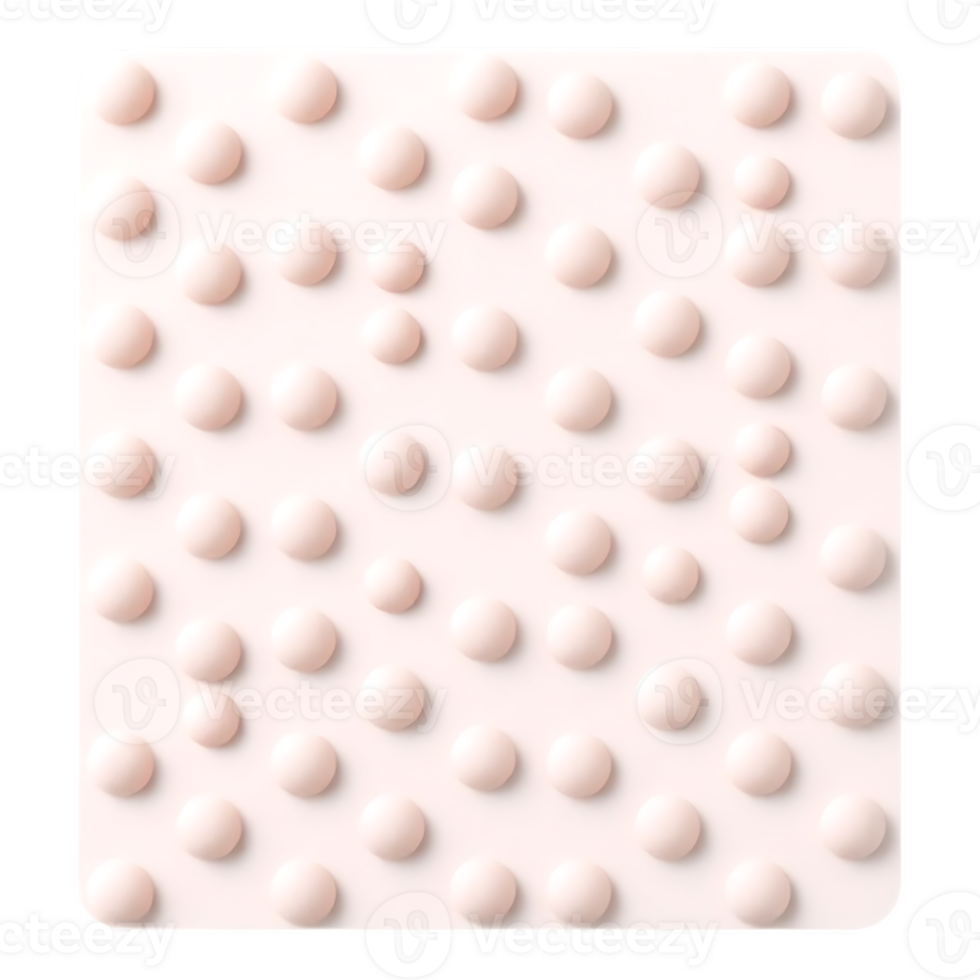 Arrangement of pink pills on a square surface. png