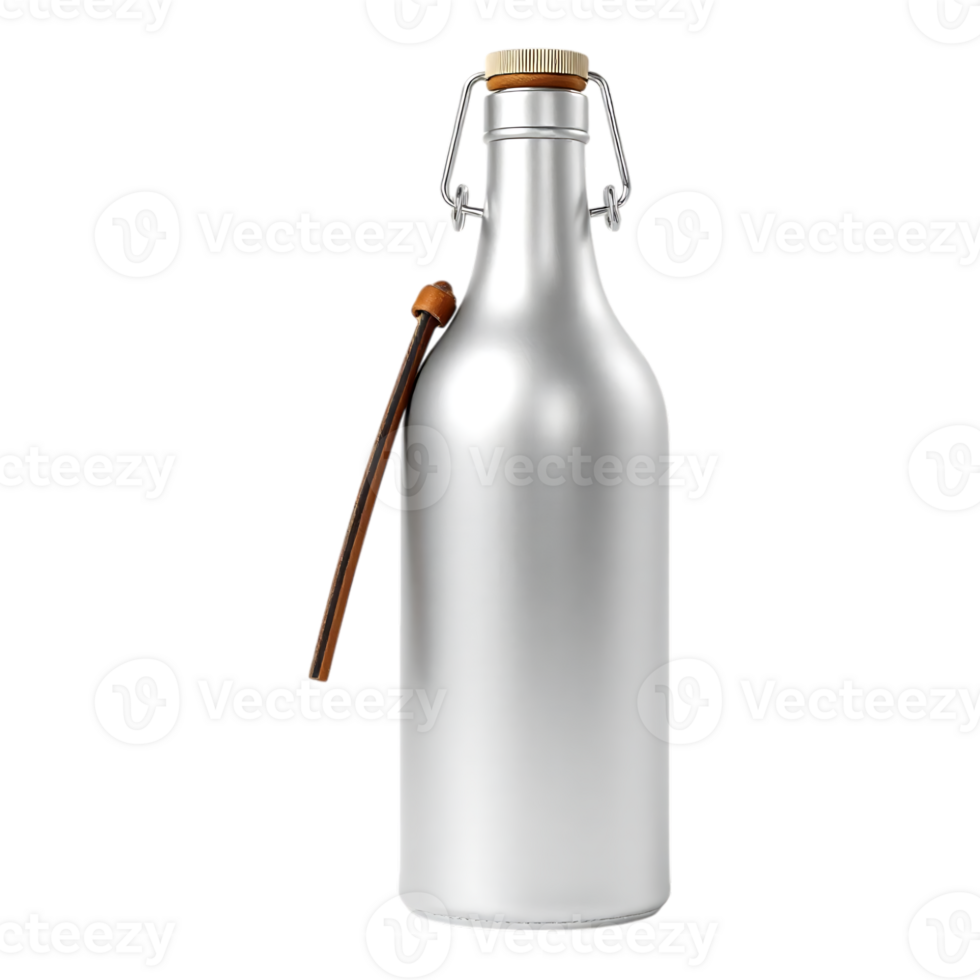A close-up shot of an isolated swing top bottle png