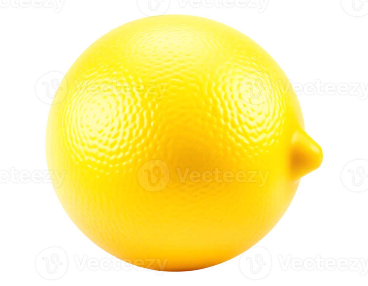 Vibrant Yellow Lemon with Texture and Detail png