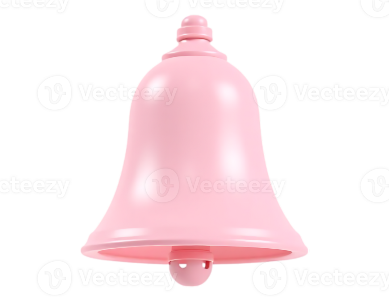 Pink 3D Bell for Notifications and Holiday Celebrations png