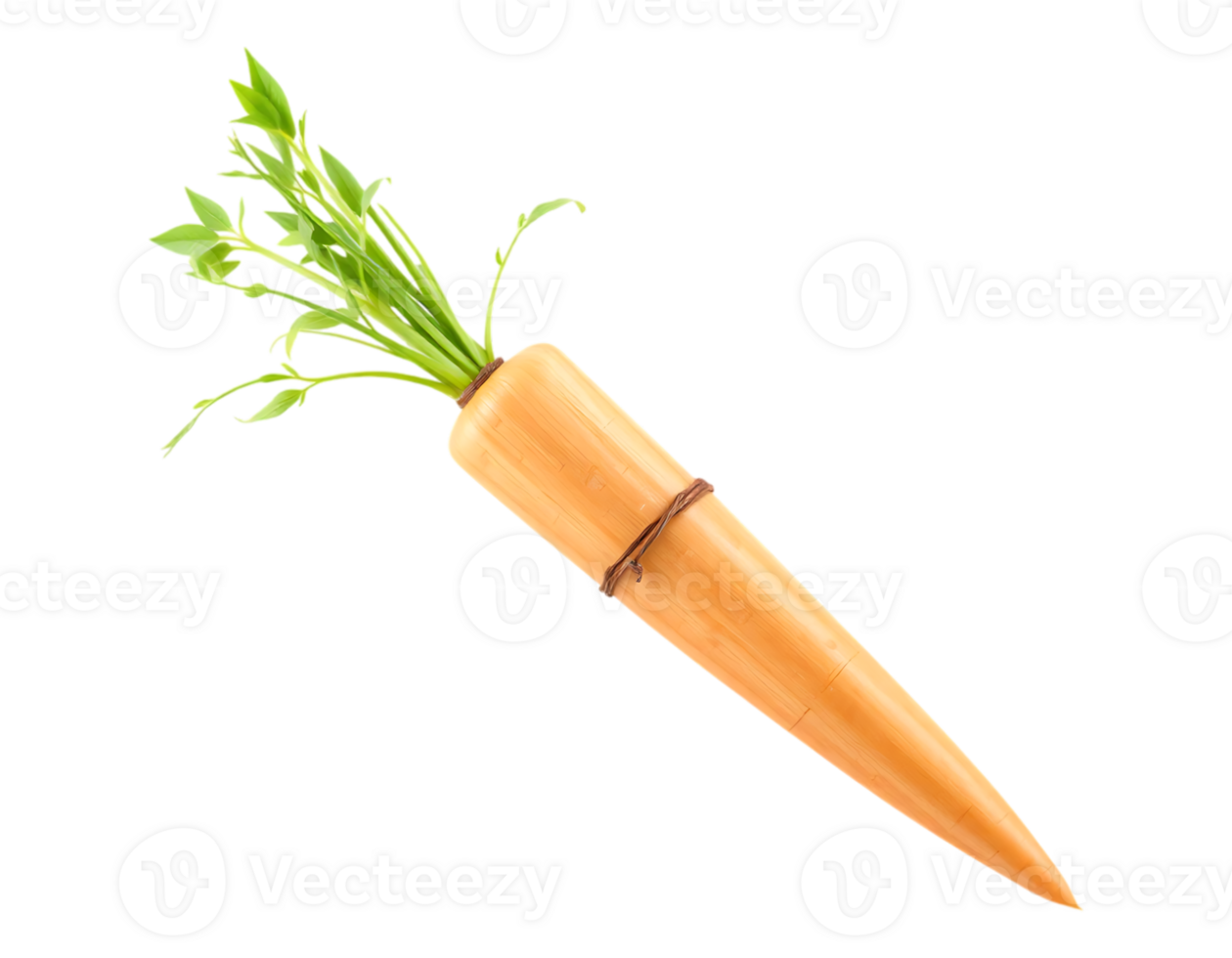 Close-up of a Freshly Harvested Carrot on Transparent Background png