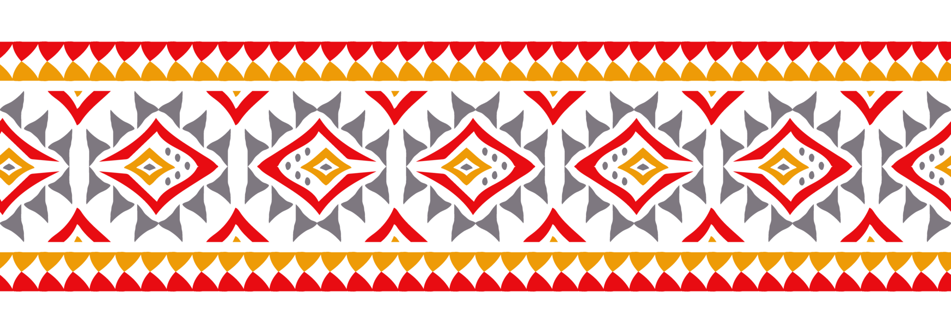 Abstract ethnic geometric navajo border with aztec hand drawn element. png