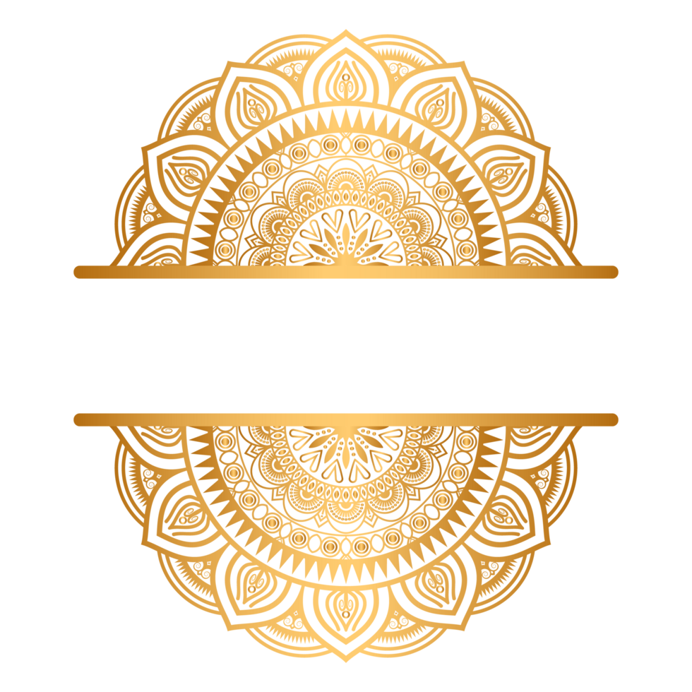 Transparent Luxury Mandala Gold Background Design png