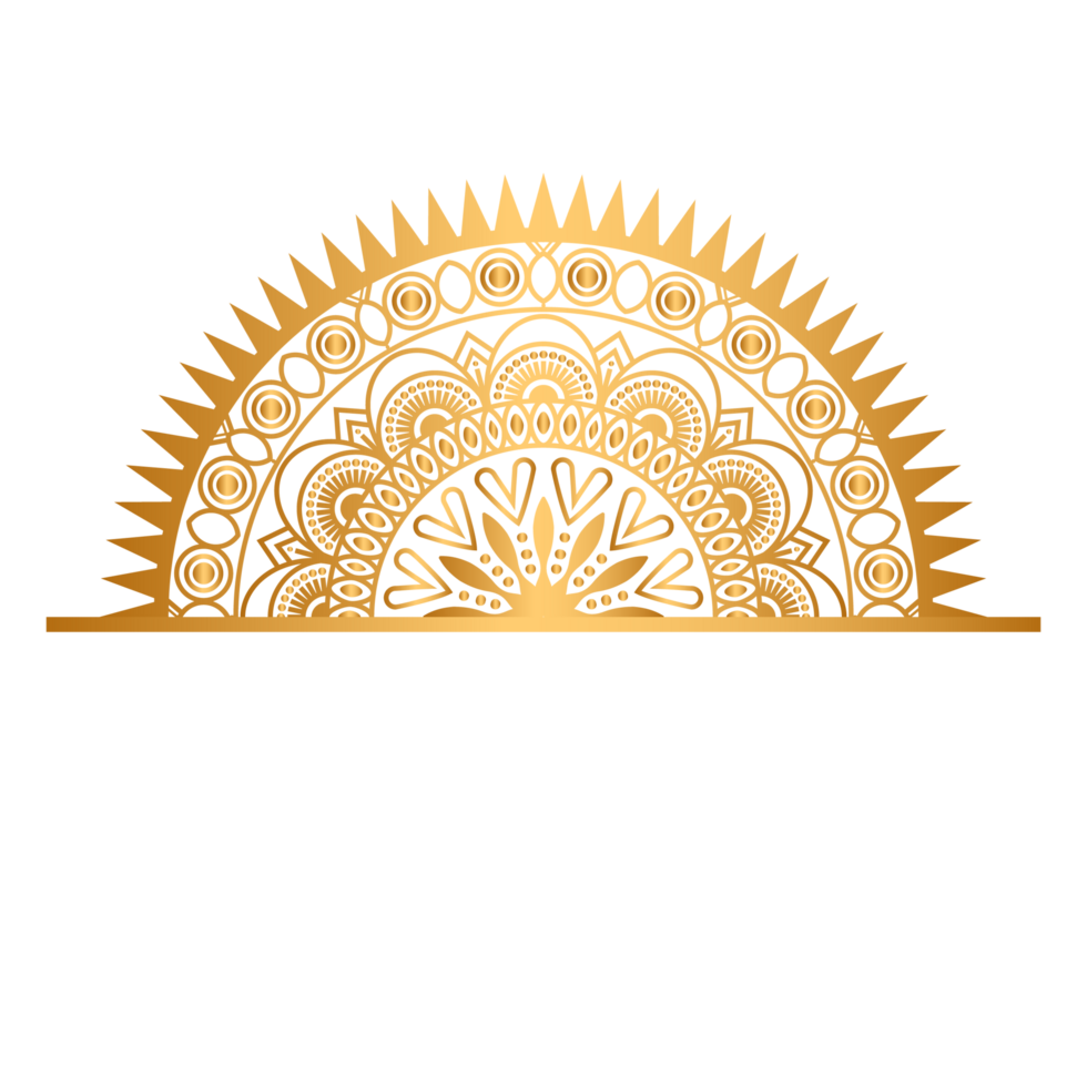 Mandala Design Luxury Golden png