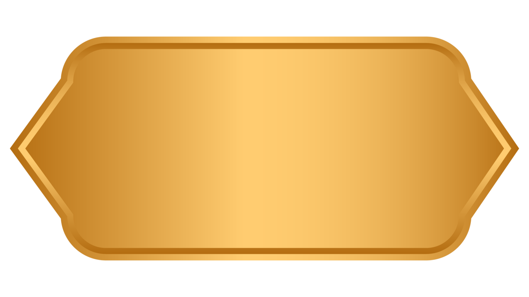 Luxury Islamic Golden Gradient Frame For Text Creative Shape Arabic png