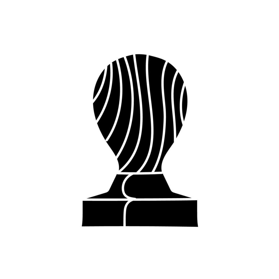 Coffee tamper black hand drawn icon vector