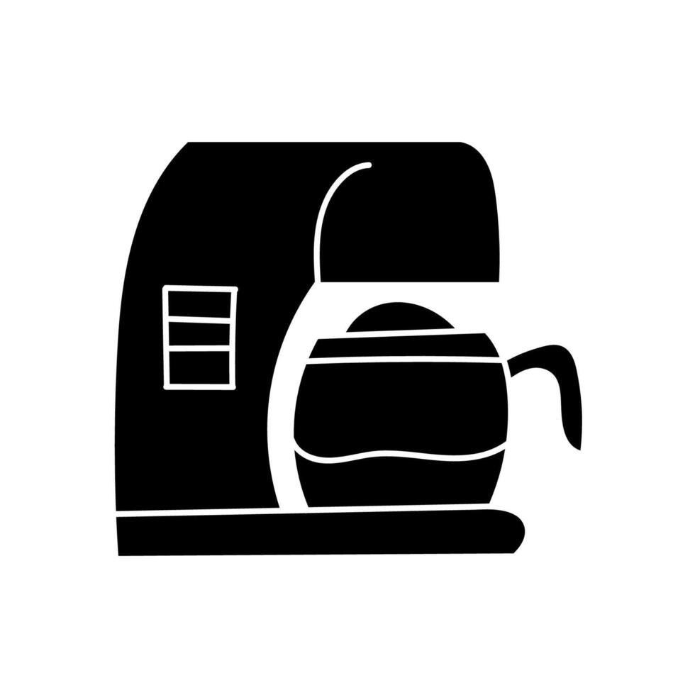 Coffee machine icon instant coffee brewing black hand drawn icon vector