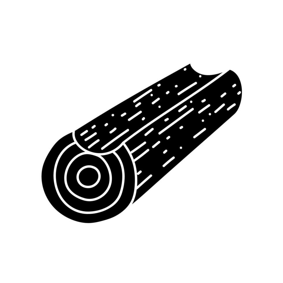 Cabin wood log black hand drawn icon vector