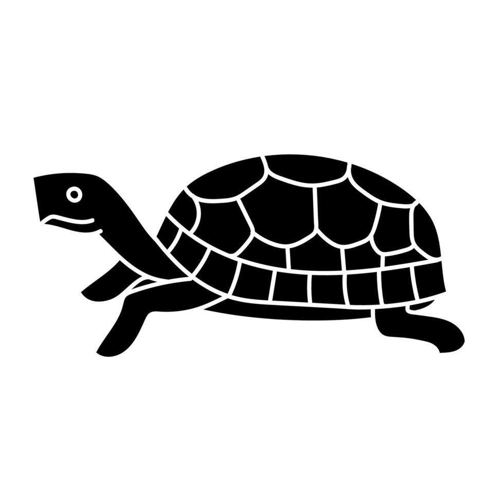 Tortoise Animal reptile pet black hand drawn icon vector