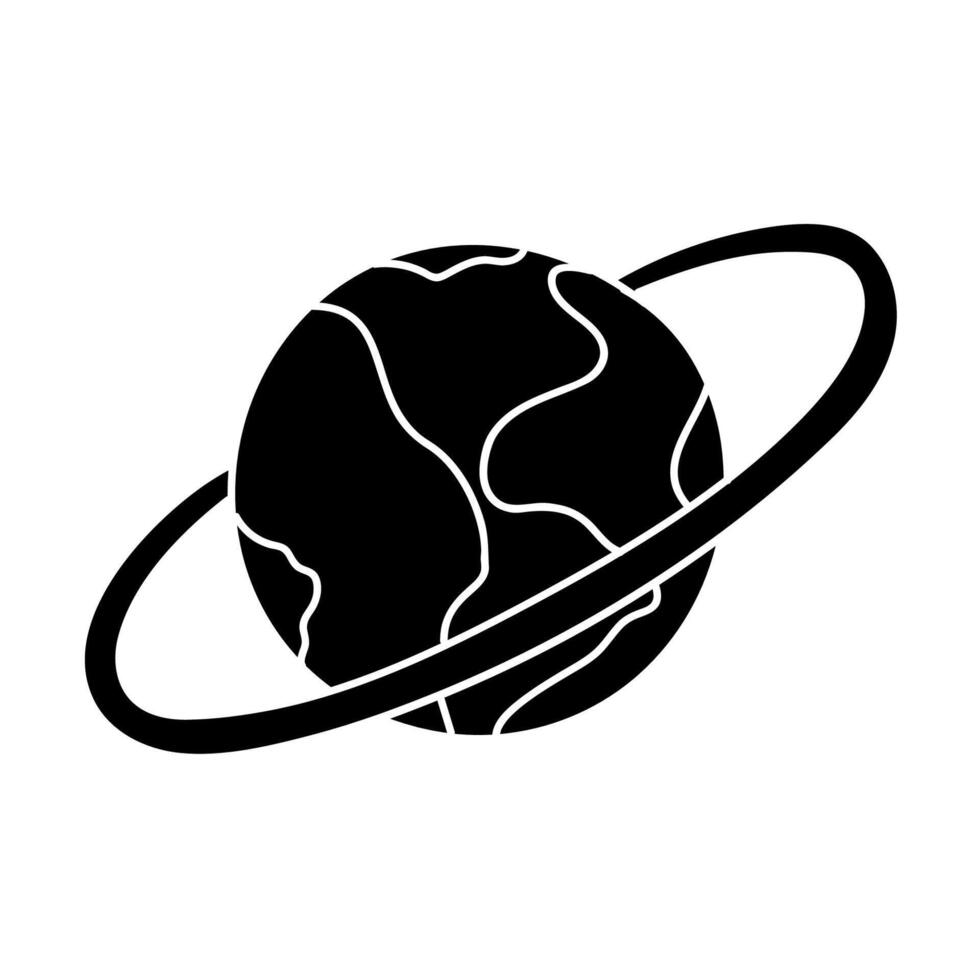 black hand drawn icon global business icon vector