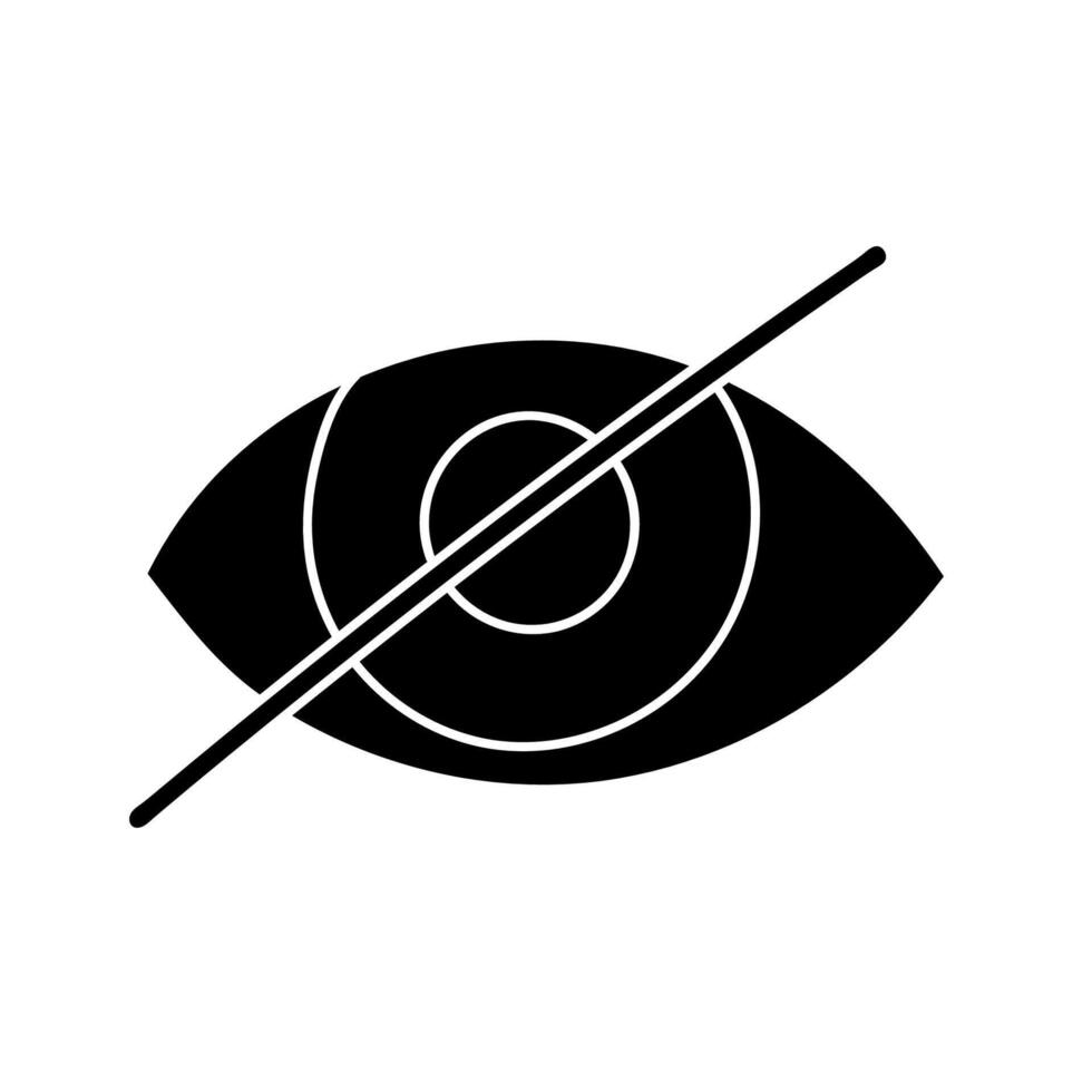 Eyeball black hand drawn icon vector
