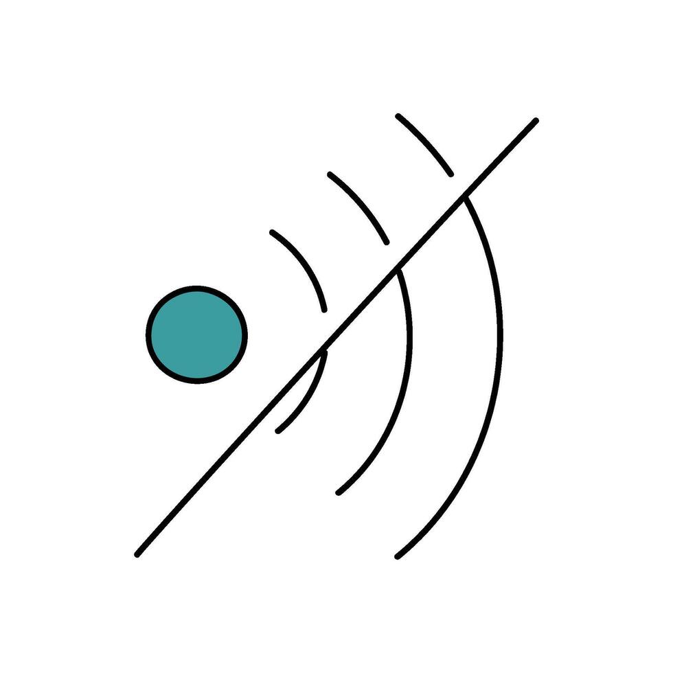 sound disabled hand drawn color illustration vector