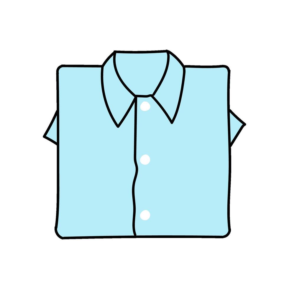 folded uniform hand drawn color illustration vector