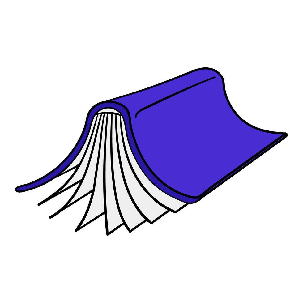 purple book hand drawn color illustration vector
