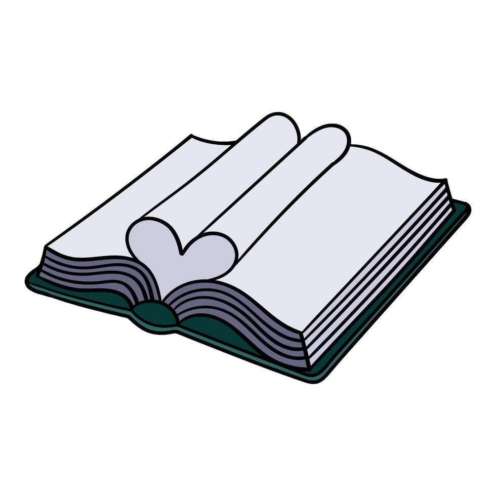 gray book hand drawn color illustration vector