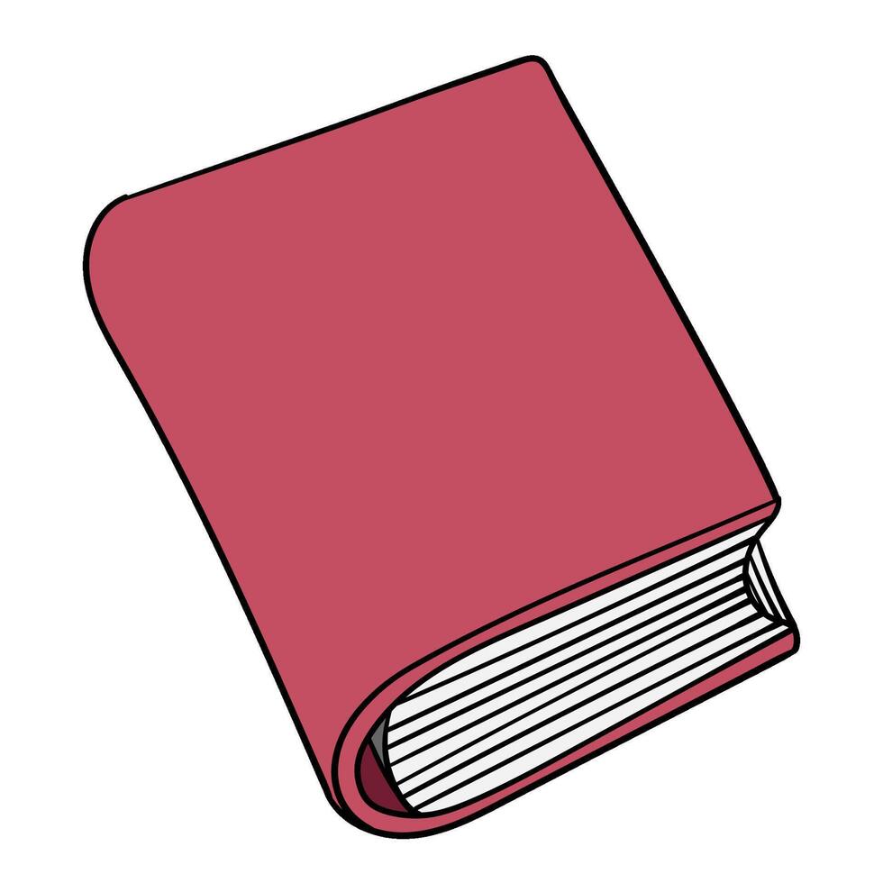 red book hand drawn color illustration vector