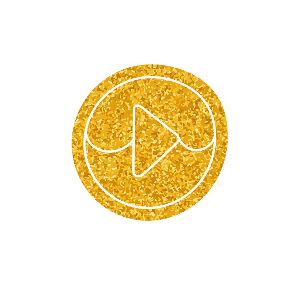 player drawing in gold color style vector