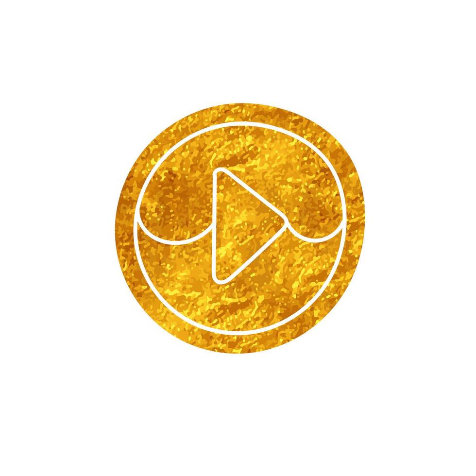 player drawing in realistic gold color style vector