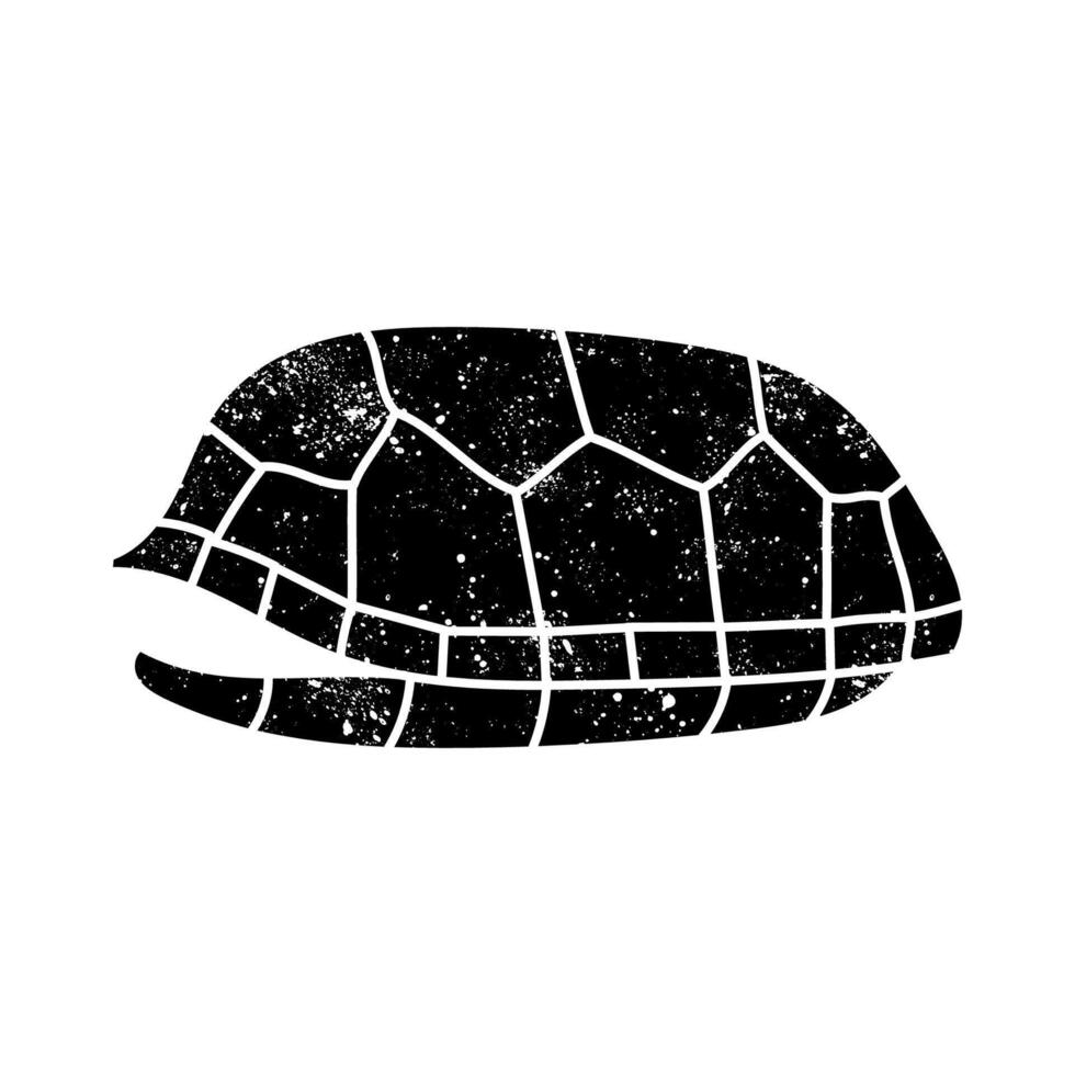Tortoise shell black hand drawn icon in grunge look vector