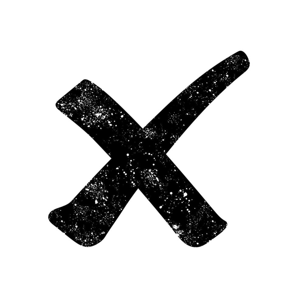 Remove black hand drawn icon in grunge look vector