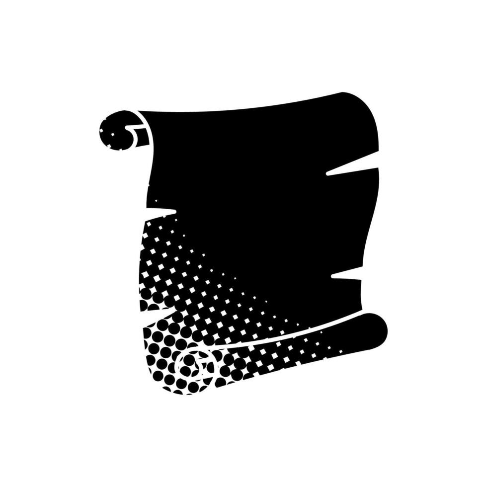 vintage parchment black hand drawn icon in halftone texture vector