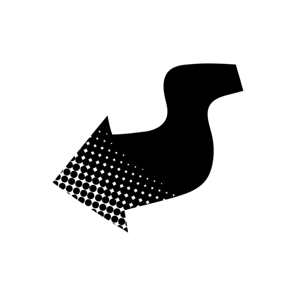 directional black hand drawn icon in halftone texture pointing left black hand drawn icon in halftone texture vector
