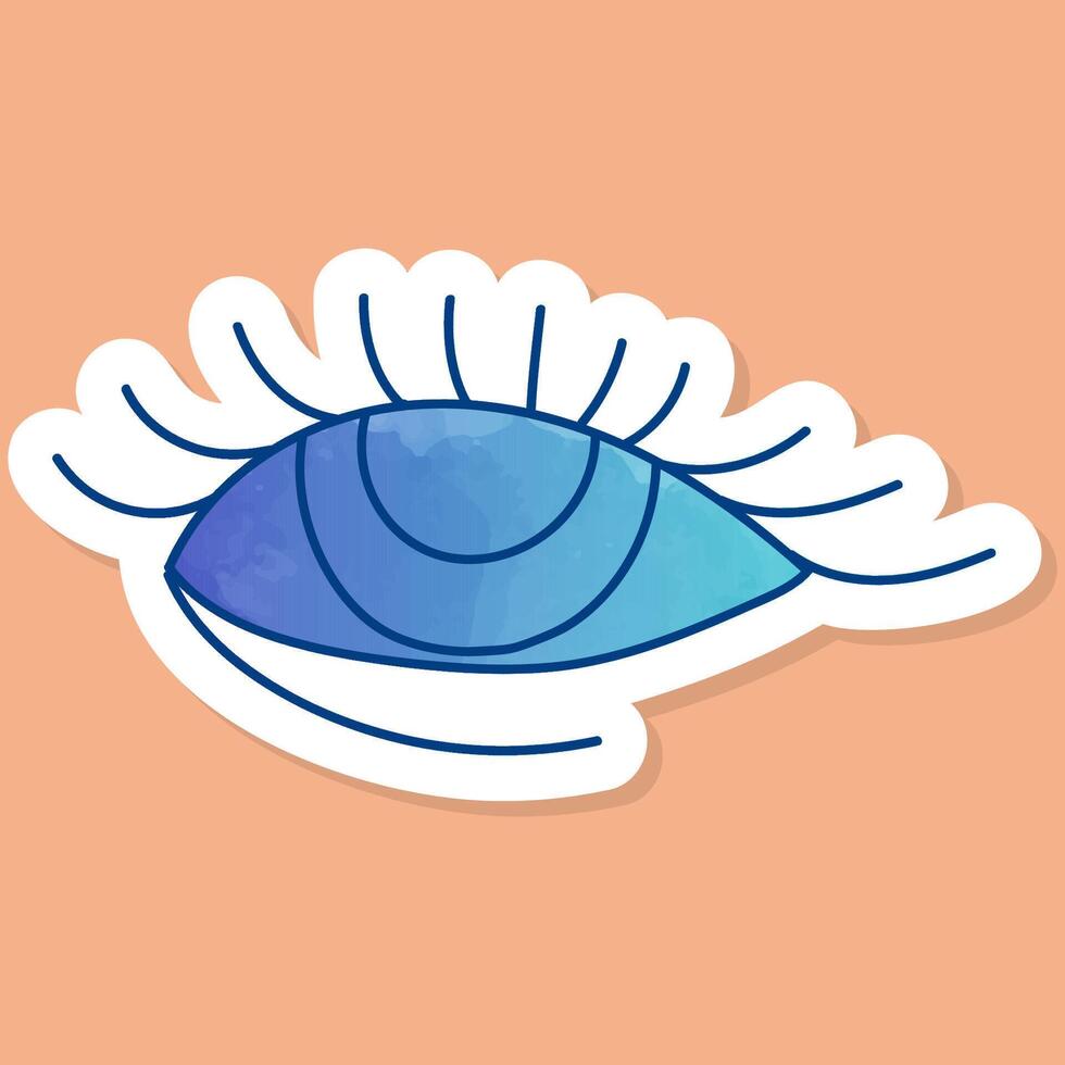 Women eye color sticker vector