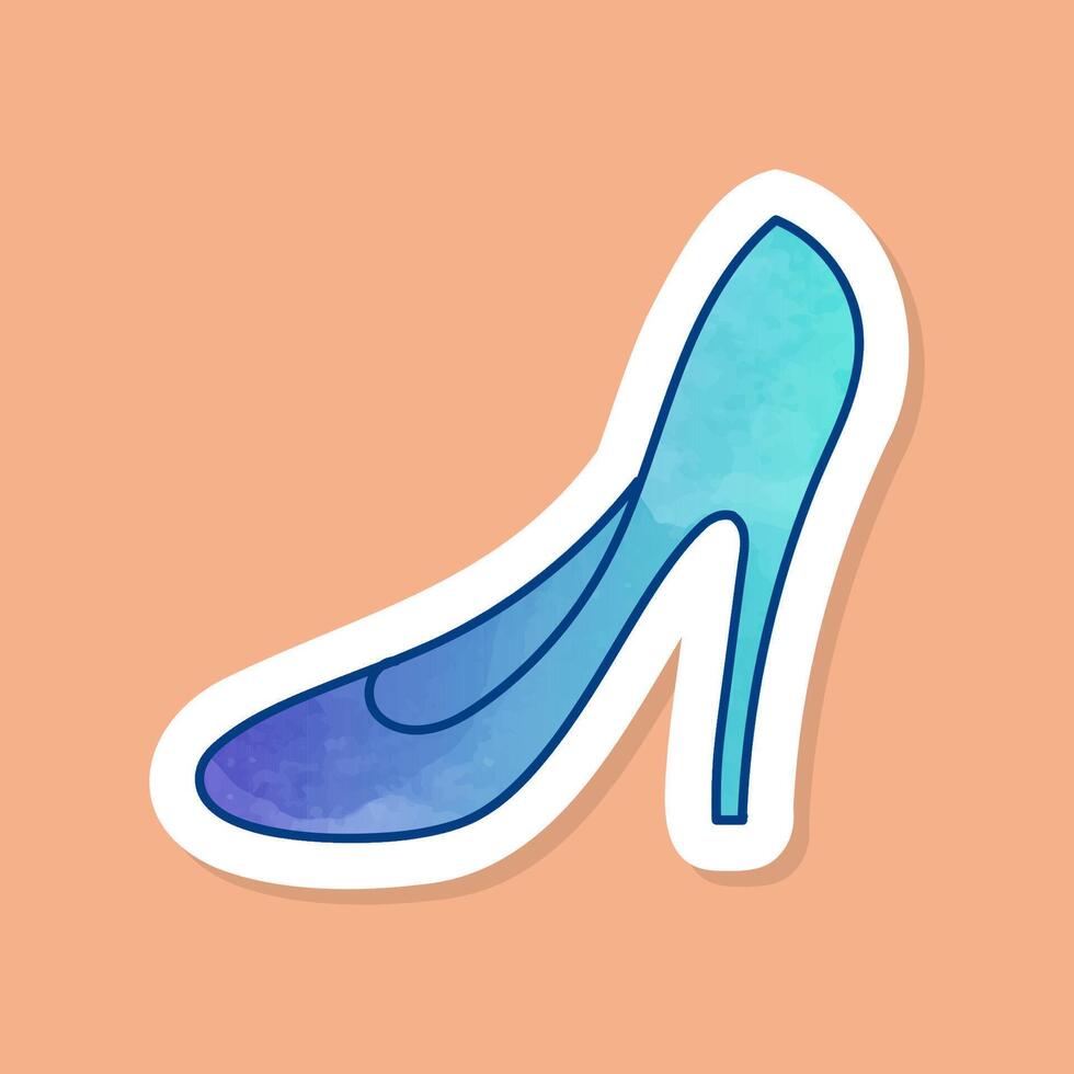 Stiletto color sticker vector