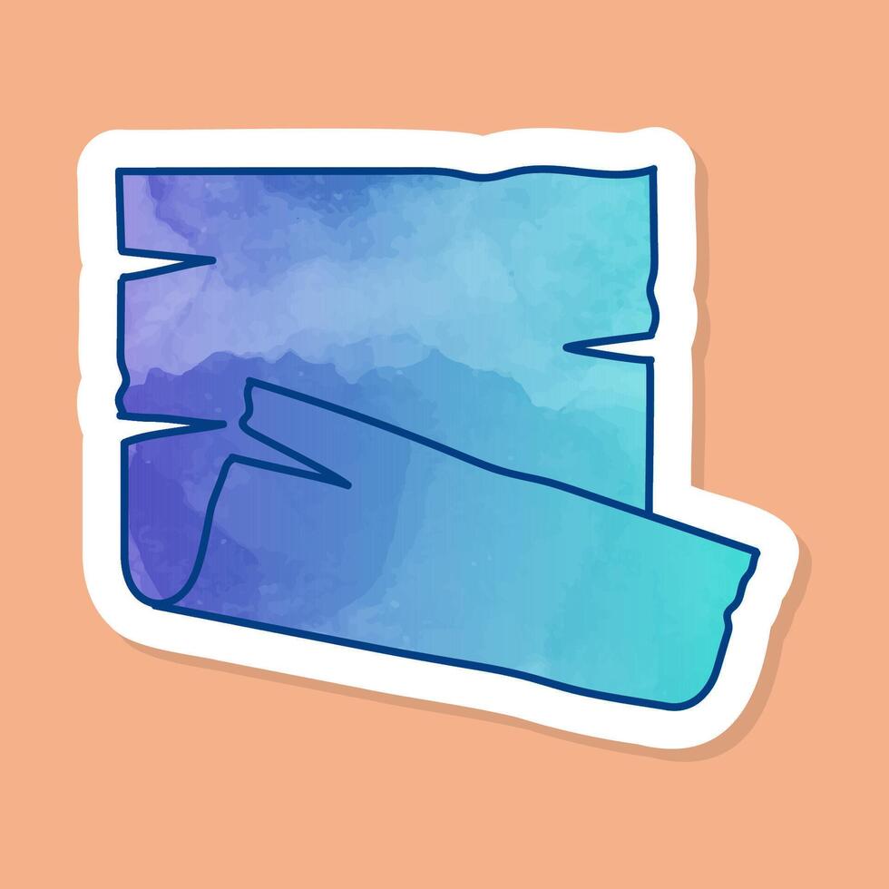Vintage parchment sticker vector