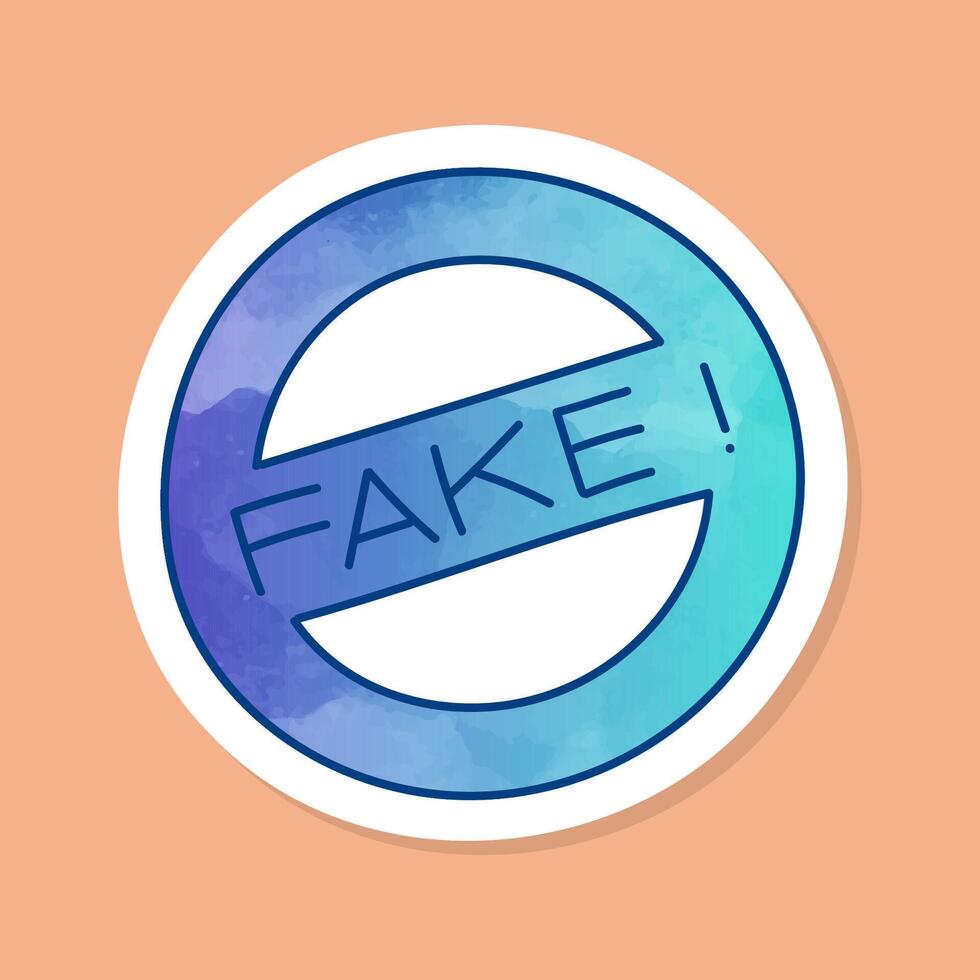 Fake stamp color sticker vector