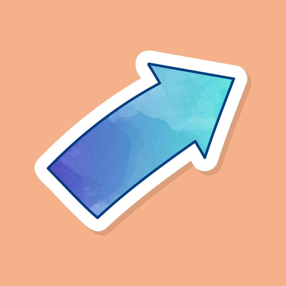 Arrow Sticker Colorful pointing right vector