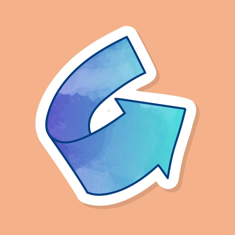 Vibrant Arrow Sticker double-headed vector