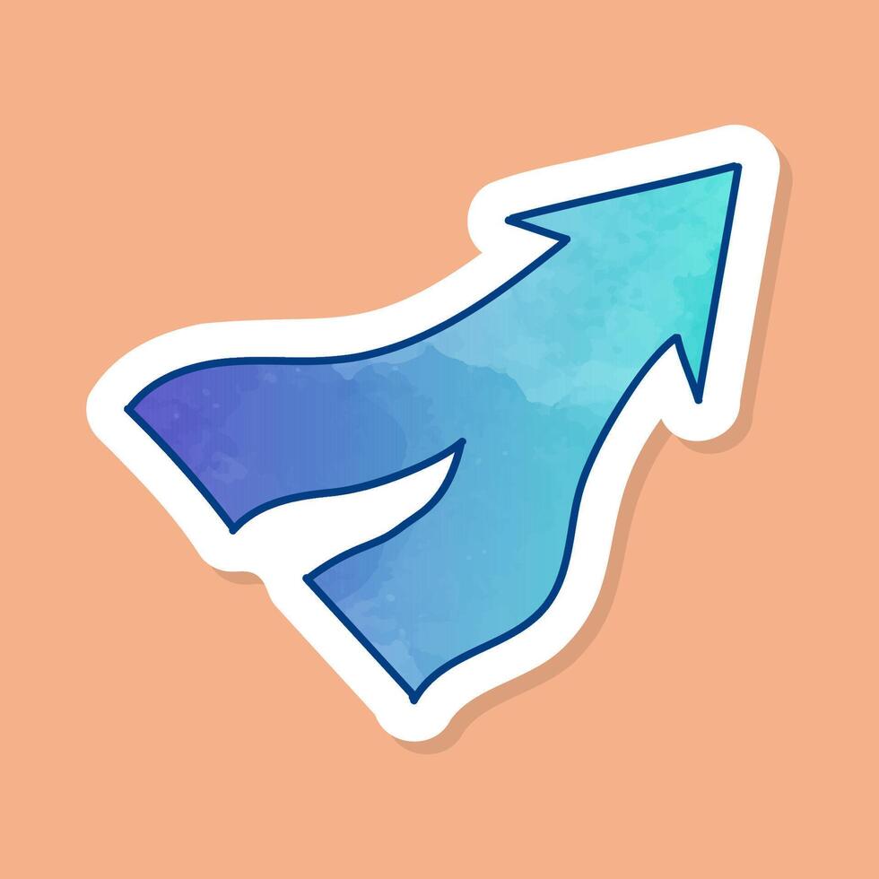 Bold Arrow Color Decal thick vector