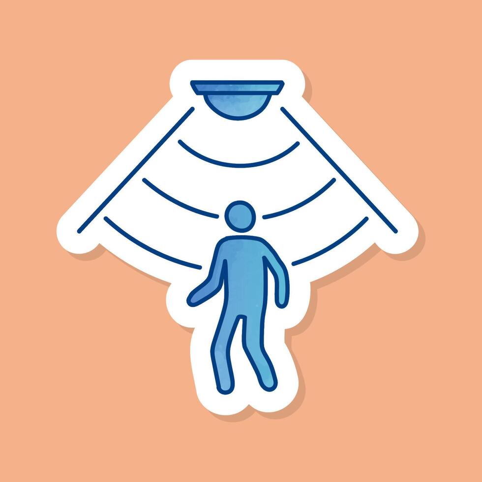 Motion sensor color sticker ceiling vector