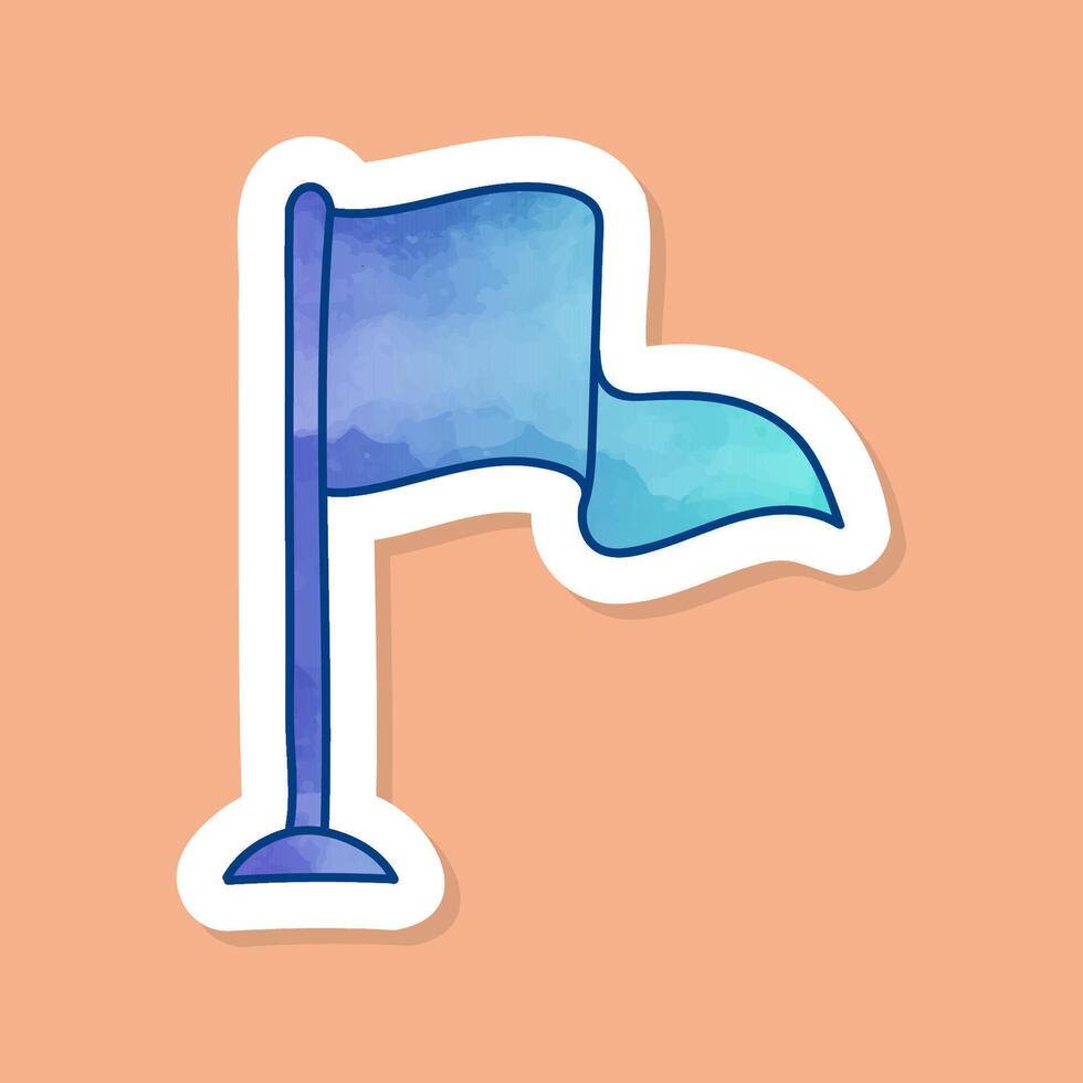 color sticker flag vector