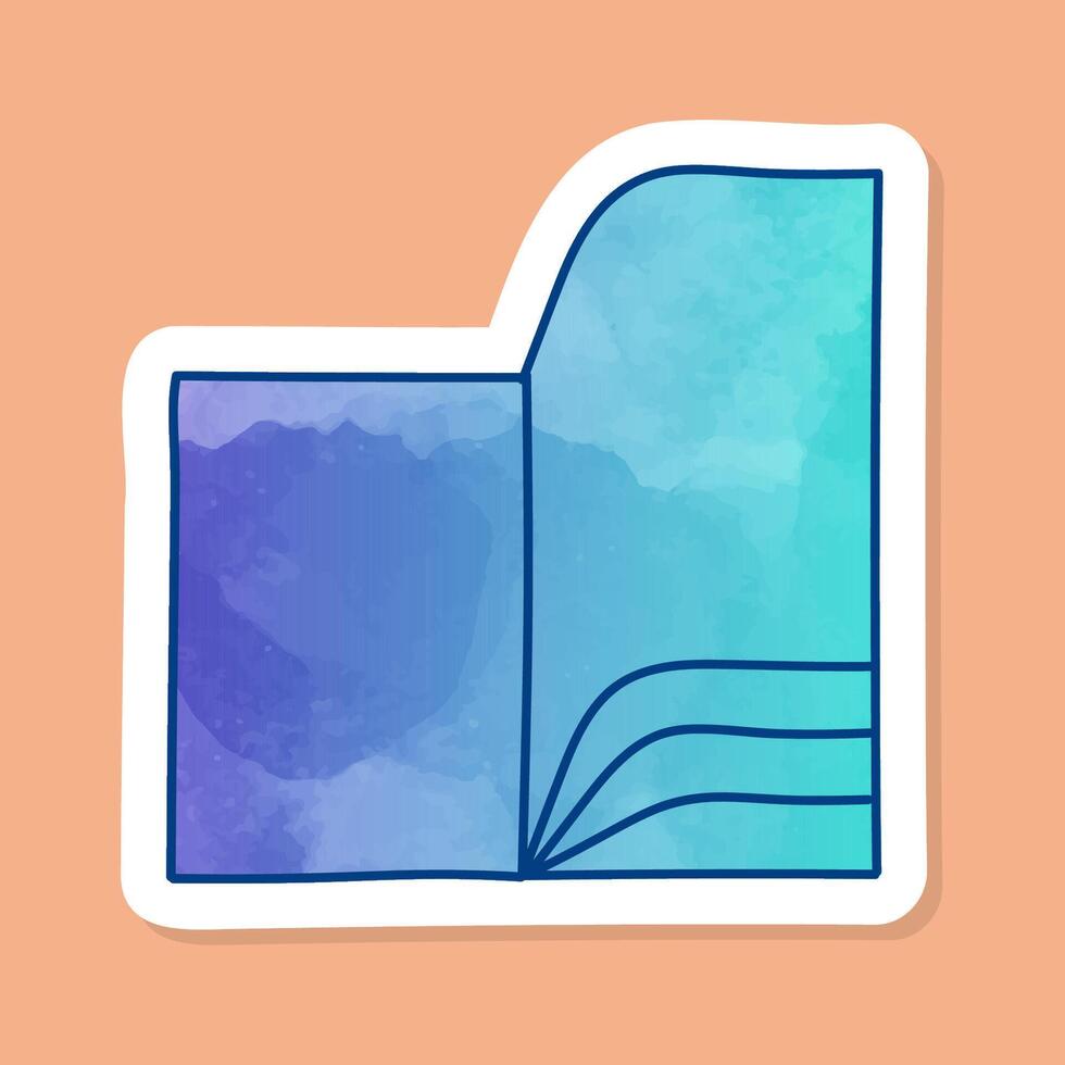 Book color sticker vector