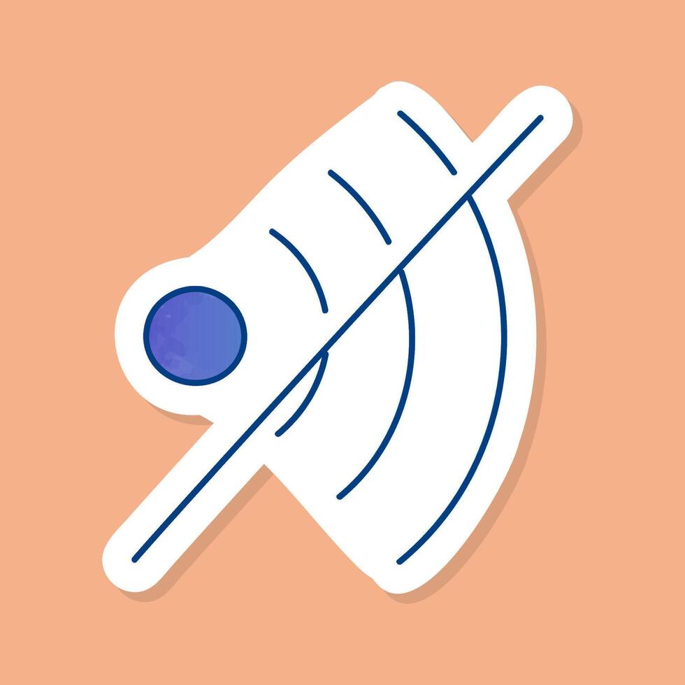 Sound icon disabled color sticker vector