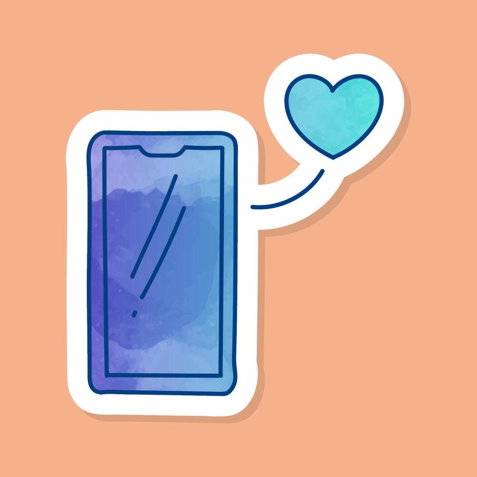 Love message color sticker vector